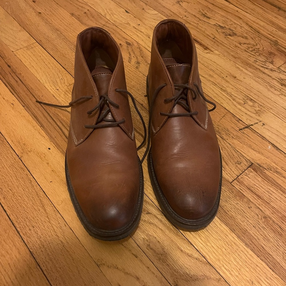 Johnston & Murphy sheepskin desert boots